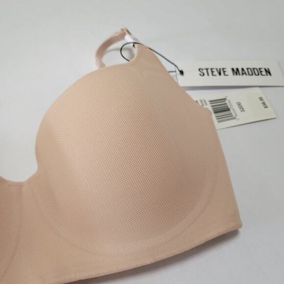 Steve Madden Mesh Balconette Bra SM11851 Rose Dust NWT Size 32DD - Picture 3 of 7